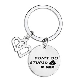 MADHAHEFU Funny Gifts for Women Mother's Day Gifts Funny Mum Keyring from Son Daughter Mum Gifts for Mum Birthday Gifts Key Ring