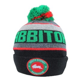 South Sydney Rabbitohs NRL Rugby League Tundra Pom Pom Beanie