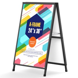 Relx A Frame Signs 24x36 Inch Outdoor, Heavy Duty Sandwich Board Signs, Double-Sided A Frame Sign Holder Business Signs for Outside(Frame only).