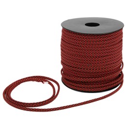 Gaeirt Camping String Paracord Rope Colors 50m 4mm Thick 7 Core Paracord 200kg Load Capacity Camping Lanyard for Tent Lanyard, Camping for Outdoor Bracelet Weaving (Red Black)