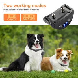 Dog Bark Collar | Smart Collar for Dog Training |PD 259 Dog Training Shock Collar for Dogs with Vibration, Electric Shock, Beep; Rechargeable and Waterproof Remote TrainerE-Collar-10-110 lbs (One Dog)