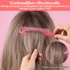 3 Pcs Rat Tail Combs, Mabor C Curved Parting Rat
