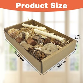 PINVNBY Natural Bird Toys Bird Foraging Box Interactive Parrot Shredding and Chewing Toy for Conure Parakeet Budgie Cockatiel Lovebird Small-Medium Birds (Medium)