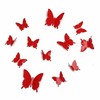 Jaamso Royals 'Red and Black 3D Butterflies' Wall Sticker 2