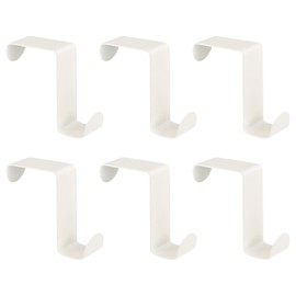 uxcell Over The Door Hooks, 6pcs - Stainless Steel Door Hangers Hooks, S-Shaped Double Hooks for Hanging Clothes, Hats, Towels (White)