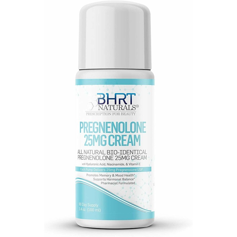 BHRT Naturals Pregnenolone Cream Supplement 25mg - Natural Bio-Identical Pregnenolone