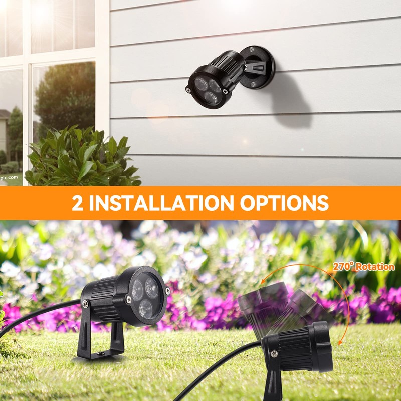 LemonBest Landscape Lights - Low Voltage Outdoor Landscape Spotlight -