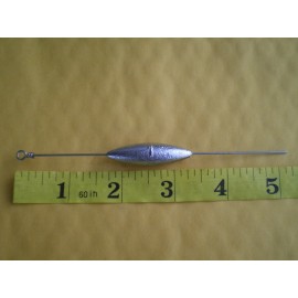 HOME MADE 9 PCS. STRAIGHT DOWN BOTTOM BOUNCER SINKER, 1 OZ. W/S. STEEL WIRE .041 X 5"