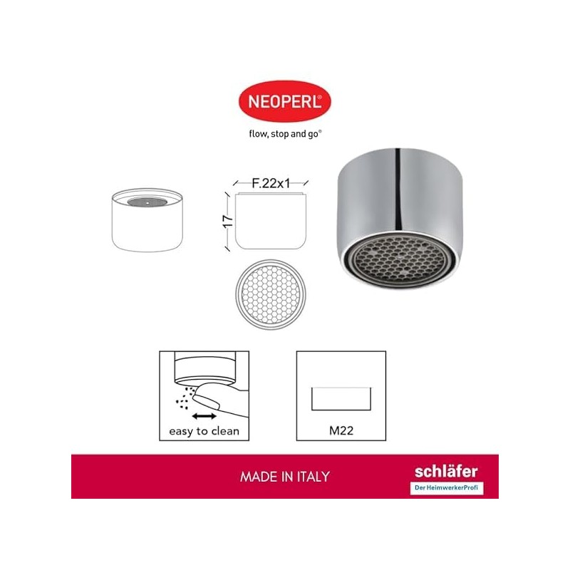 Schläfer 3460310 | Outlet Valve, Chrome-Plated Brass Body, Wall Mounting,