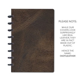 BetterNote Matte Cover for Disc Planners, fits Disc Notebooks like Levenger Circa, Arc Staples, TUL Office Depot, Happy Planner, MAMBI 365 ((Not) Leather, 11-Disc, 8.5"x11")