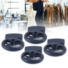 30pcs Metal Cord Lock End Toggle Double Hole Spring Stopper