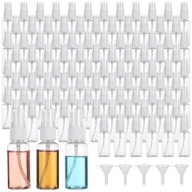 200 PCS 1 oz Mini Small Spray Bottle - 30ml Transparent Plastic Travel Spray Bottles for Perfume Cosmetic, Travel Size with 5 Funnels, Convenient Refillable, Leak-proof Design