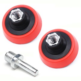 SUBRILLI 3 Inch Hook and Loop Backing Pads Orbital Sander Polisher Backer Pads with 5/8"-11 Drill Adapter 2-Pcs