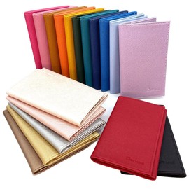 Charmoni - 3 Layers Car Paper Cover for Driver's License ID Insurance Cowhide Leather 9cm x 14.5cm, camel, Classic