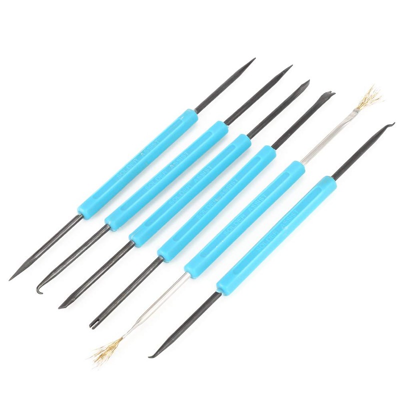 Mxtech Soldering Pick Set, Double-Headed Soldering Aid Tool, 6 Pieces,