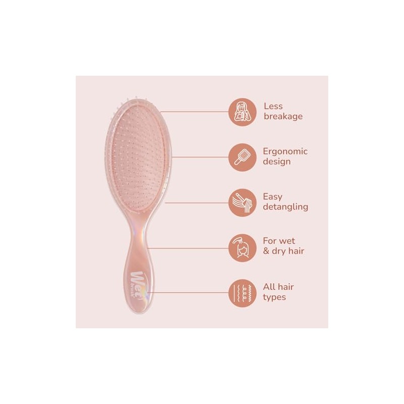 WetBrush - Cepillo desenredante original de bronce iridiscente
