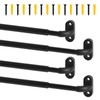 TYRON 4 Pack Screwed Sash Curtain Rod Adjustable 8-12 Inch,