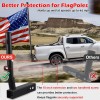 Nicecho Flagpole connector with hitch tow 2" Trailer receiver for