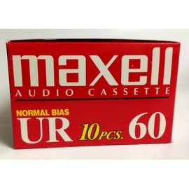 Maxell UR-60 Audio Cassette- Box of 10