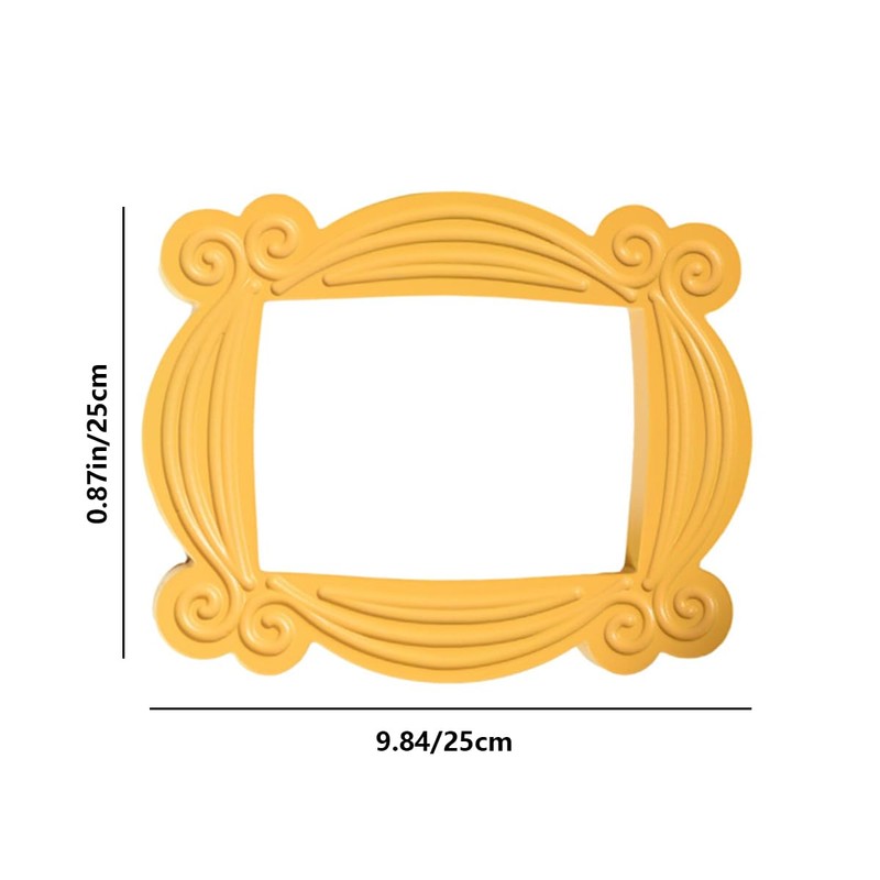 Ieron Iconic Peephole Frame, Yellow Door Frame, Decorative Wall Art
