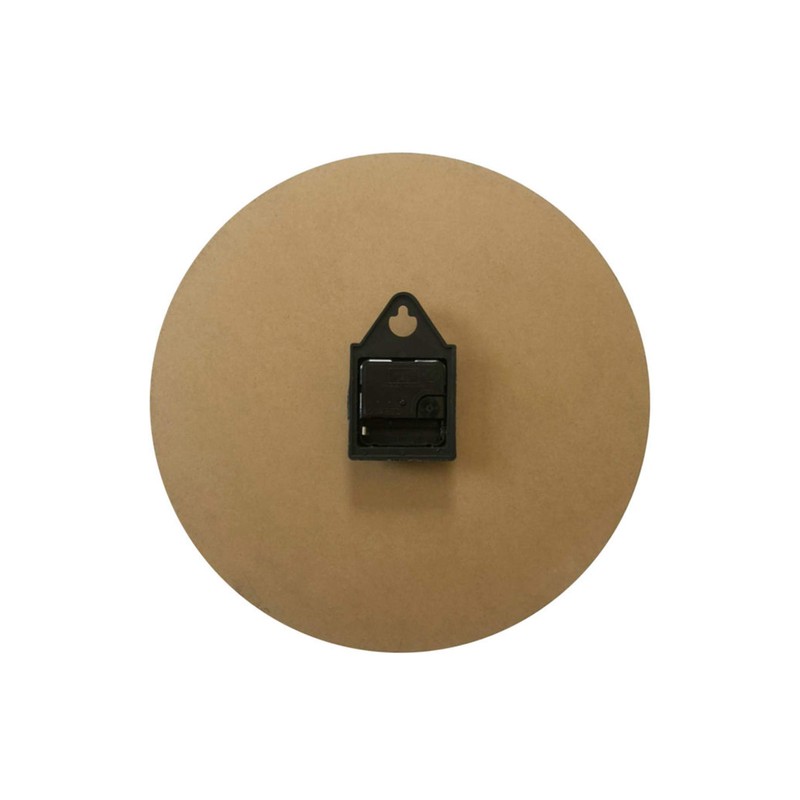 Rebecca Mobili Wall Clock, Wall Clock, Gray, Mdf, Round, Modern