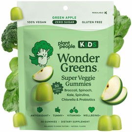Plant People- Kids WonderGreens Super Veggie Gomitas para niños (30 unidades)