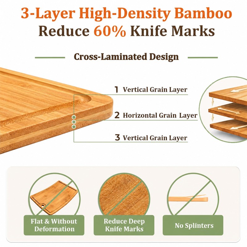 Dishwasher Safe Bamboo Cutting board: 212°F High-Temp Cycles, No Cracking