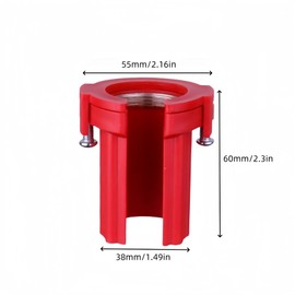 2PCS Kitchen Faucet Fixing Nut Plastic Faucet Lock Nut for Threaded Pipe Faucet Fasteners for Kitchen and Bathroom (Red)