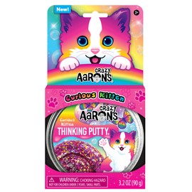 Crazy Aaron's Thinking Putty - Curious Kitten - Multi-Color Sensory Putty for Kids and Grown ups in a 4" Tin - Creative and Endless Fun, Stress Relief Therapy Toys, Never Dries Out