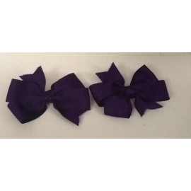Unbranded 2 Purple Grosgrain Hair Bows – Uses: Christmas Ornament, Pkg. Tag – 3 ½” – #16D