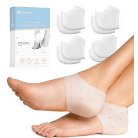 8 Stück Fersen- und Knöchelschutz (4 Paar) - Silikon-Fersenpolster für Komfort und Schmerzlinderung, Plantarfasziitis, Achillessehnenentzündung, Fersensporn, Anti-Scheuern und Blasen