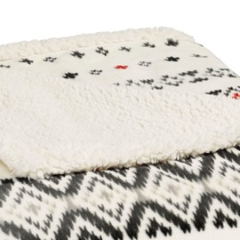 Eddie Bauer - Queen Blanket, Reversible Sherpa Fleece Bedding, Soft & Cozy Home Decor (Mountain Village Red, Queen)