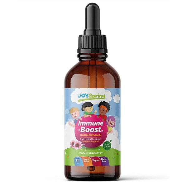 Kids Immune Support & Children Immune Booster - Echinacea for Kids & Elderberry Syrup for Kids for Toddler Immune Booster & Immune Defense, Baby Cold Relief & Baby Immune Support Supplement for Colds