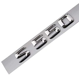 ABS 3D Chrome S 550 Letters Emblem Badge Replaces with S Class Side Supercharge Turbo Logo Car Styling Refitting Sticker S550