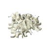 White Round Cable Clips 14mm- 100 Pieces