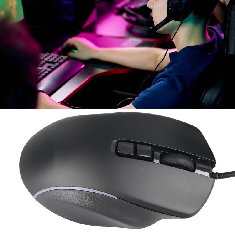 Wired Gaming Mouse, RGB Light, 10 Buttons, 6 Adjustable DPI