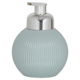 Sealskin Convex Soap Dispenser, Ceramic, Light Blue, 10.7 x 15 x 10.7 cm
