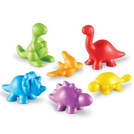 Learning Resources Back in Time Dinosaur Counters - 72 Pieces, Toy Dinosaurs for Toddlers, Animal Action Figure Toys, Pretend Play Figures and Gifts for Kids Ages 3+