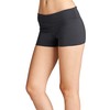 Solid Plain Color Yoga Fold Over Shorts Pants (Medium, Charcoal)