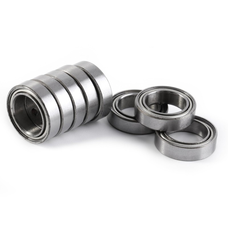 HilBeliFU 10Pcs 10x15x4mm Bearings, Double Shielded 6700ZZ Thin Bearing, Steel