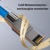 ZOERAX 2x CAT 8 RJ45 Connectors - Tool-free, 40 Gbit/s,