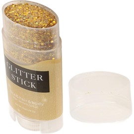 Gold Body Glitter Stick Lentejuelas Holográficas Gel Facial Brillante Maquillaje para Festivales de Música y Fiestas Fácil de Aplicar y Limpiar Efecto Brillante en el Cuerpo y el