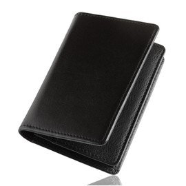 Men's Business Card Holder, Up to 100 Sheets / Setagaya Base Listed, Large Capacity, Business Card Case, Thin, Genuine Leather, 11, black (1)