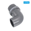 PATIKIL 32mm/1.26" PVC Elbow Water Tank Pipe Connector, Coupling Fitting