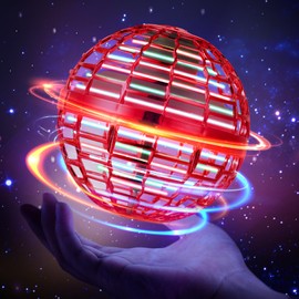 Kidsjoy Flying Orb Ball Hover Ball: 2024 Cool Toys Boys Girls Gifts Floating Boomerang Balls Flying Spinner Mini Drone Fly Birthday Gift Ideas for Teens 6 7 8 9 10 11 12 Year Old Boy Girl(Red)