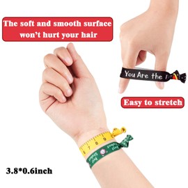 32 Pieces Back to School Hair Ties No Crease Ribbon Hair Ties Ribbon Bands Elastic Ponytail Holder for Student Teacher Appreciation Gift