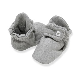 Burt's Bees Baby Baby Organic Cotton Infant Slipper Shoes Sock, Heather Grey, 3 6 Months Unisex