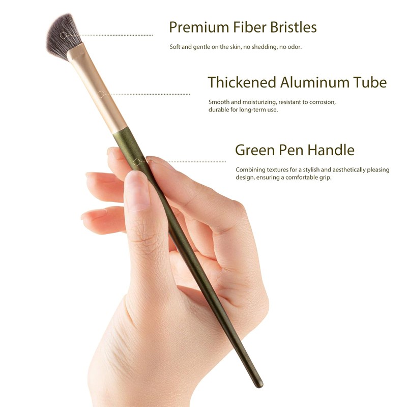 4pcs Angled Contour Makeup Brush,Half Fan-shape Nose Shadow Brush,Professional Highlighter