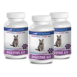 PET SUPPLEMENTS probiotic cat Chews - Cats Digestive AID - PROBIOTIC Formula - Treats - cat Digestive Treats - 3 Bottle (180 Chews)
