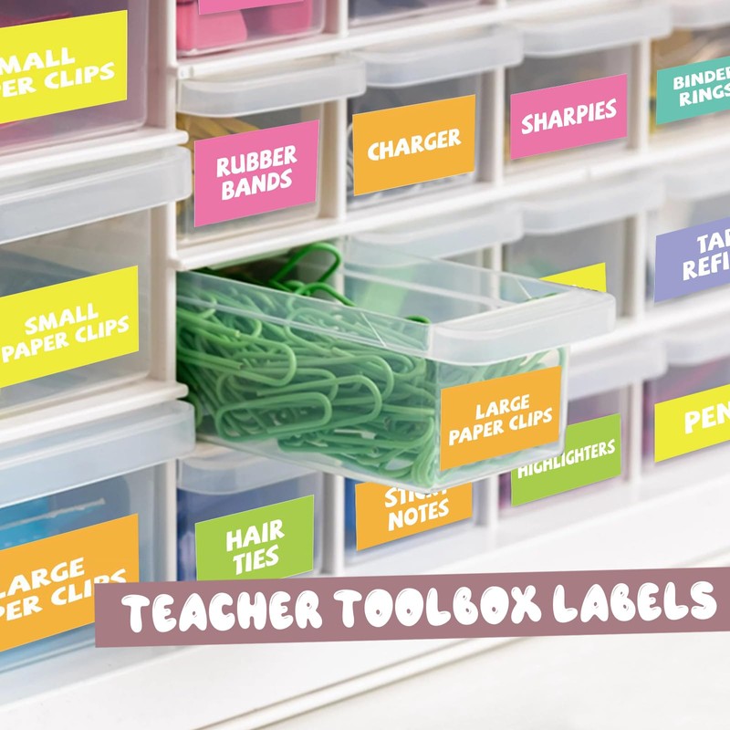 42 Pieces Teacher Toolbox Labels Tool Box Storage Label Classroom